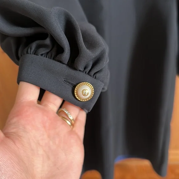 ✨ NWT GUCCI Black Silk Wool Zip Front Web Trim Sheath dress - Picture 9 of 9